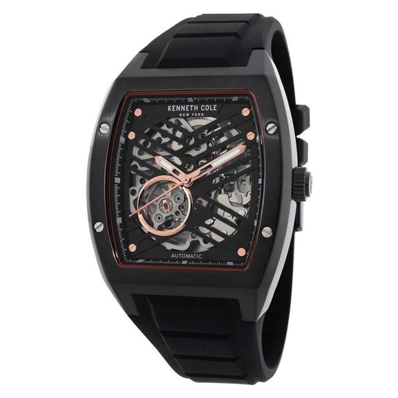 NWT Authentic Kenneth Cole New York Automatic Black Dial Men's Watch - Picture 1 of 3